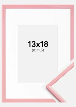 Ramme New Lifestyle Rosa 13x18 cm - Passepartout Hvid 9x12 cm