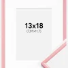 Ramme New Lifestyle Rosa 13x18 cm - Passepartout Hvid 3,5x5 inches