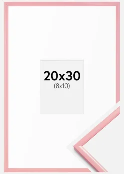 Ramme New Lifestyle Rosa 20x30 cm - Passepartout Hvid 9x11 cm