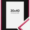 Ramme New Lifestyle Rose 30x40 cm - Passepartout Sort 8x12 inches