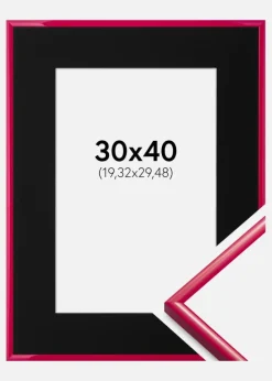 Ramme New Lifestyle Rose 30x40 cm - Passepartout Sort 8x12 inches