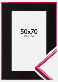 Ramme New Lifestyle Rose 50x70 cm - Passepartout Sort 33x56 cm