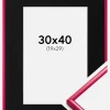 Ramme New Lifestyle Rose 30x40 cm - Passepartout Sort 20x30 cm