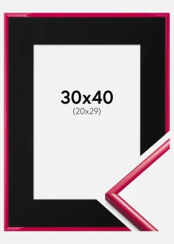 Ramme New Lifestyle Rose 30x40 cm - Passepartout Sort 21x30 cm