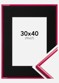 Ramme New Lifestyle Rose 30x40 cm - Passepartout Sort 20x28 cm