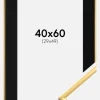 Ramme New Lifestyle Shiny Gold 40x60 cm - Passepartout Sort 30x50 cm
