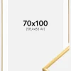 Ramme New Lifestyle Shiny Gold 70x100 cm - Passepartout Hvid 59,4x84 cm (A1)