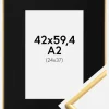 Ramme New Lifestyle Shiny Gold 42x59,4 cm (A2) - Passepartout Sort 25x38 cm