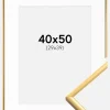 Ramme New Lifestyle Shiny Gold 40x50 cm - Passepartout Hvid 30x40 cm