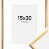 Ramme New Lifestyle Shiny Gold 15x20 cm - Passepartout Hvid 10x15 cm