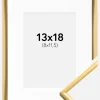 Ramme New Lifestyle Shiny Gold 13x18 cm - Passepartout Hvid 9x12 cm