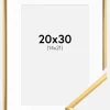Ramme New Lifestyle Shiny Gold 20x30 cm - Passepartout Hvid 15x22 cm