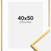 Ramme New Lifestyle Shiny Gold 40x50 cm - Passepartout Hvid 12x16 inches