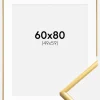 Ramme New Lifestyle Shiny Gold 60x80 cm - Passepartout Hvid 50x60 cm