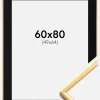 Ramme New Lifestyle Shiny Gold 60x80 cm - Passepartout Sort 50x65 cm