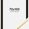 Ramme New Lifestyle Shiny Gold 70x100 cm - Passepartout Sort 24x36 inches