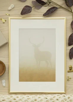 Ramme New Lifestyle Shiny Gold 50x50 cm - Passepartout Hvid 40x40 cm