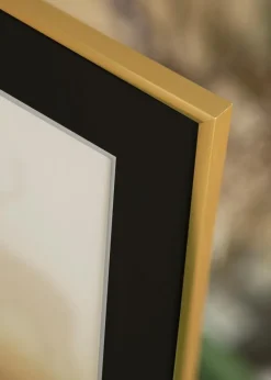 Ramme New Lifestyle Shiny Gold 40x60 cm - Passepartout Sort 25x50 cm