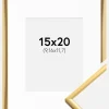 Ramme New Lifestyle Shiny Gold 15x20 cm - Passepartout Hvid 4x5 inches