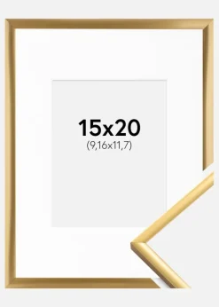 Ramme New Lifestyle Shiny Gold 15x20 cm - Passepartout Hvid 4x5 inches