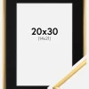 Ramme New Lifestyle Shiny Gold 20x30 cm - Passepartout Sort 15x22 cm