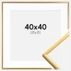 Ramme New Lifestyle Shiny Gold 40x40 cm - Passepartout Hvid 32x32 cm