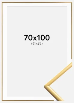 Ramme New Lifestyle Shiny Gold 70x100 cm - Passepartout Hvid 62x93 cm
