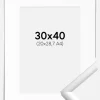Ramme New Lifestyle Sølv 30x40 cm - Passepartout Hvid 21x29,7 cm (A4)