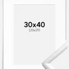Ramme New Lifestyle Sølv 30x40 cm - Passepartout Hvid 21x30 cm