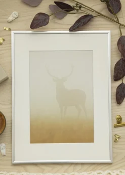 Ramme New Lifestyle Sølv 70x100 cm - Passepartout Hvid 24x36 inches