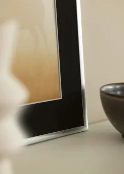 Ramme New Lifestyle Sølv 40x60 cm - Passepartout Sort 25x50 cm