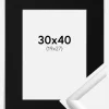 Ramme New Lifestyle Sølv 30x40 cm - Passepartout Sort 20x28 cm