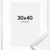 Ramme New Lifestyle Sølv 30x40 cm - Passepartout Hvid 20x30 cm