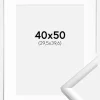 Ramme New Lifestyle Sølv 40x50 cm - Passepartout Hvid 12x16 inches