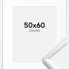 Ramme New Lifestyle Sølv 50x60 cm - Passepartout Hvid 35x45 cm