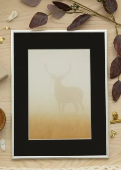 Ramme New Lifestyle Sølv 40x60 cm - Passepartout Sort 32,9x48,3 cm (A3+)