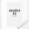 Ramme New Lifestyle Sølv 42x59,4 cm (A2) - Passepartout Hvid 25x38 cm