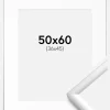 Ramme New Lifestyle Sølv 50x60 cm - Passepartout Hvid 37x46 cm