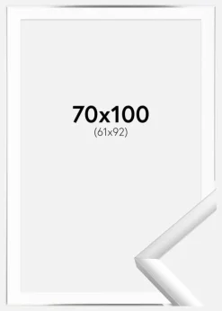 Ramme New Lifestyle Sølv 70x100 cm - Passepartout Hvid 62x93 cm