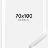 Ramme New Lifestyle Sølv 70x100 cm - Passepartout Hvid 59,4x84 cm (A1)