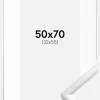 Ramme New Lifestyle Sølv 50x70 cm - Passepartout Hvid 33x56 cm