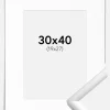 Ramme New Lifestyle Sølv 30x40 cm - Passepartout Hvid 20x28 cm