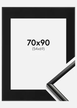 Ramme New Lifestyle Sort 70x90 cm - Passepartout Sort 55x70 cm