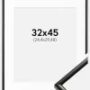 Ramme New Lifestyle Sort 32x45 cm - Passepartout Hvid 10x12 inches
