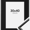 Ramme New Lifestyle Sort 30x40 cm - Passepartout Sort 21x30 cm