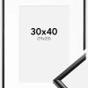 Ramme New Lifestyle Sort 30x40 cm - Passepartout Hvid 20x30 cm