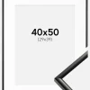 Ramme New Lifestyle Sort 40x50 cm - Passepartout Hvid 30x40 cm