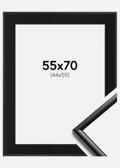 Ramme New Lifestyle Sort 55x70 cm - Passepartout Sort 45x60 cm