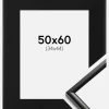 Ramme New Lifestyle Sort 50x60 cm - Passepartout Sort 35x45 cm