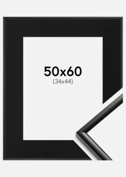 Ramme New Lifestyle Sort 50x60 cm - Passepartout Sort 35x45 cm
